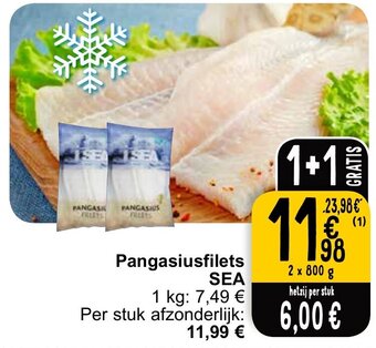 Cora Pangasiusfilets Sea 2 x 800g aanbieding