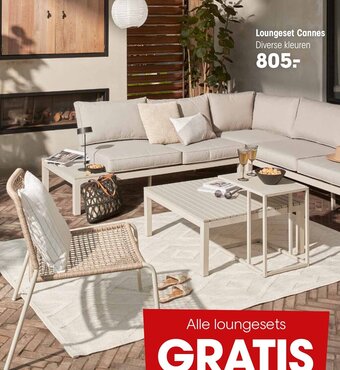 Kwantum Loungeset Cannes Diverse kleuren aanbieding