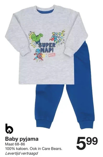 Zeeman Baby pyjama aanbieding