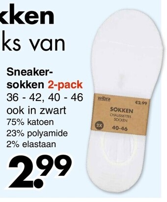 Sneakersokken 2-pack