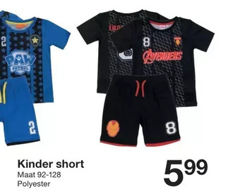 Zeeman Kinder short aanbieding
