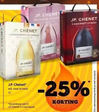 Spar J.p. chenet* wit, rose of rood 31 aanbieding