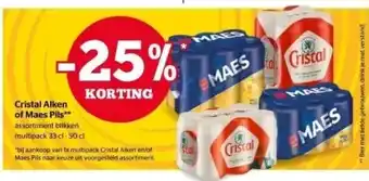 Spar Cristal alken of maes pils aanbieding