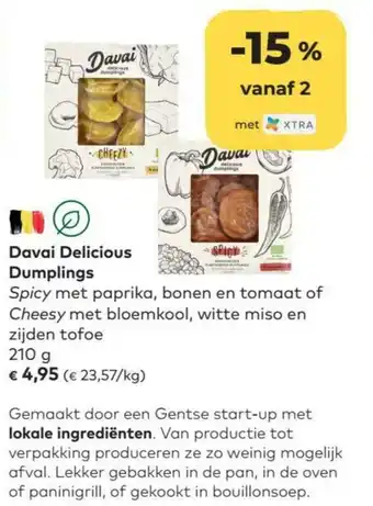 Bio Planet Davai Delicious Dumplings 210g aanbieding