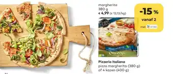 Bio Planet Pizzeria Italiana margherita 380g aanbieding