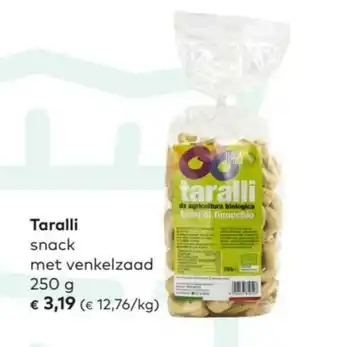 Bio Planet Taralli snack met venkelzaad 250g aanbieding