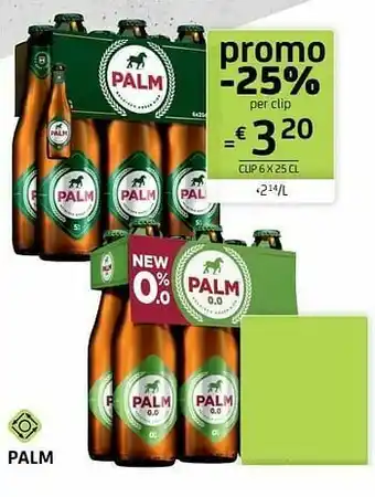 BelBev Palm clip 6 x 25 cl aanbieding
