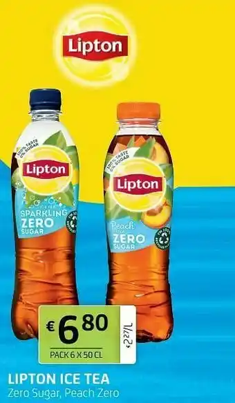 BelBev Lipton ice tea zero sugar, peach zero aanbieding
