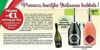 Prosecco doc balbinot brut rosé