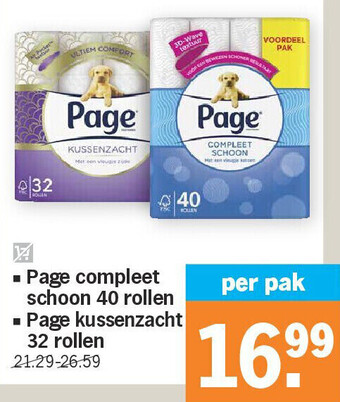 Albert Heijn Page compleet schoon 40 rollen aanbieding