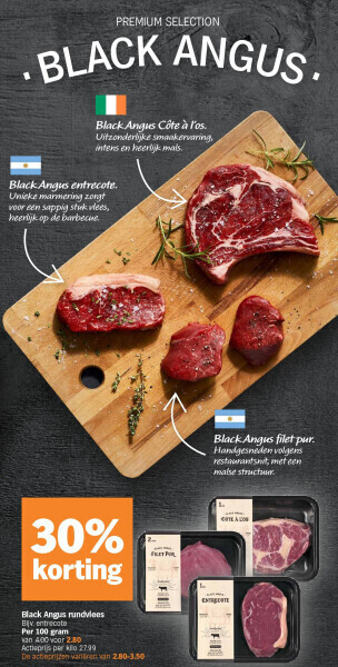 Black angus rundvlees