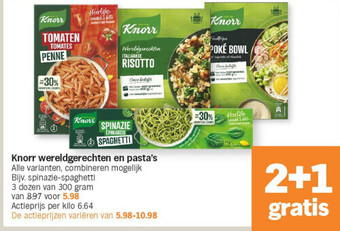 Albert Heijn Knorr wereldgerechten en pasta's aanbieding