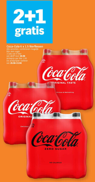 Albert Heijn Coca-cola 6 x 1.5 literflessen aanbieding