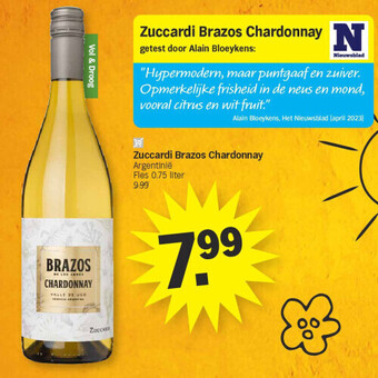 Albert Heijn Zuccardi brazos chardonnay aanbieding
