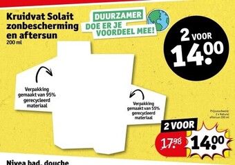 Kruidvat Kruidvat solait zonbescherming en aftersun 200 ml aanbieding