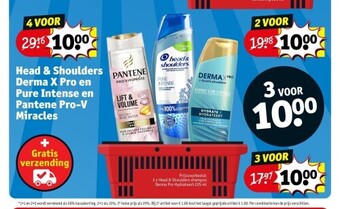 Kruidvat Head & shoulders derma x pro en pure intense en pantene pro-v miracles aanbieding