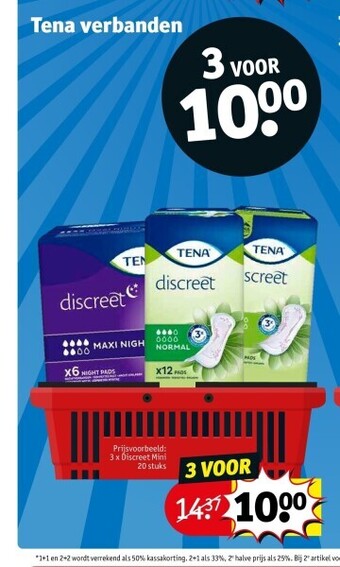 Kruidvat Tena verbanden aanbieding