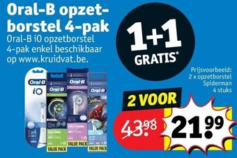 Kruidvat Oral-b opzetborstel 4-pak aanbieding