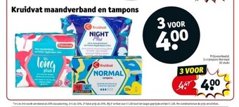 Kruidvat Kruidvat maandverband en tampons aanbieding
