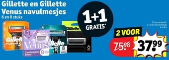 Kruidvat Gillette en gillette venus navulmesjes aanbieding