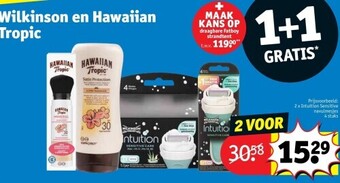 Kruidvat Wilkinson en hawaiian tropic aanbieding