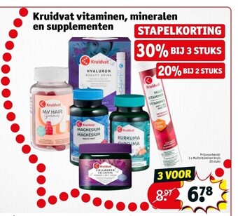 Kruidvat Kruidvat vitaminen, mineralen en supplementen aanbieding