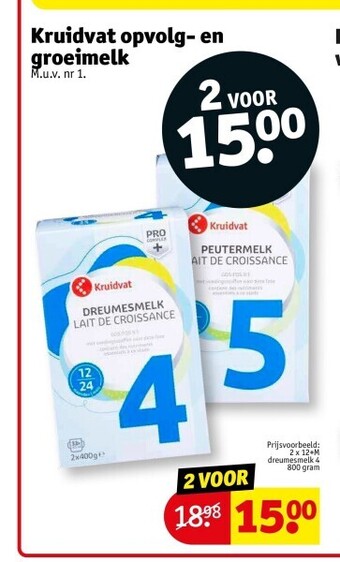 Kruidvat Kruidvat opvolg- en groeimelk aanbieding