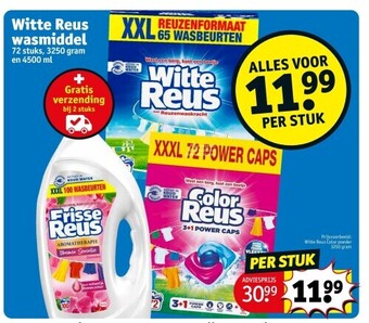 Kruidvat Witte reus wasmiddel aanbieding