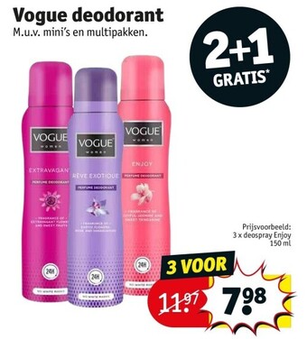 Kruidvat Vogue deodorant aanbieding