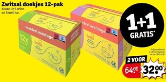 Kruidvat Zwitsal doekjes 12-pak aanbieding