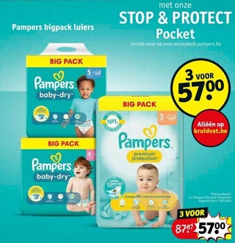 Kruidvat Pampers bigpack luiers aanbieding