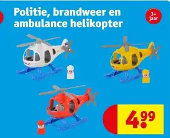 Politie, brandweer en ambulance helikopter