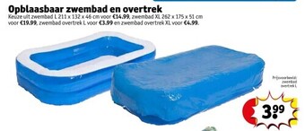 Opblaasbaar zwembad en overtrek