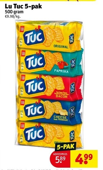 Kruidvat Lu tuc 5-pak 500 gram aanbieding