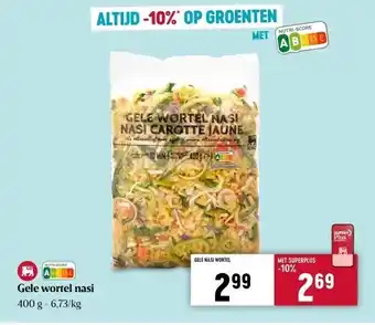 Delhaize Gele wortel nasi 400 g aanbieding
