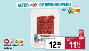 Delhaize Gehakte biefstuk natuur aanbieding