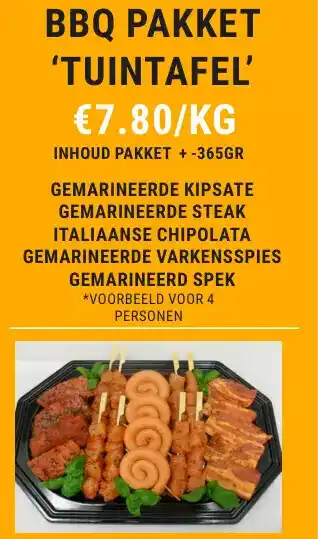 Budgetslager Bbq pakket 'tuintafel aanbieding