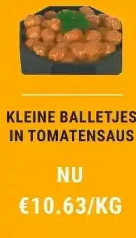 Kleine balletjes in tomatensaus