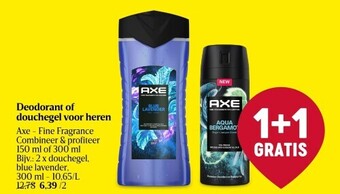 Delhaize Deodorant of douchegel voor heren aanbieding