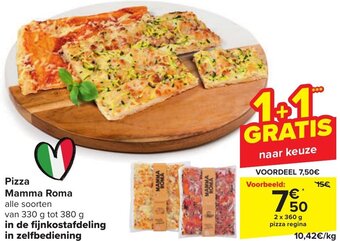 Carrefour Pizza Mamma Roma 2 x 360g aanbieding