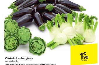 Carrefour Venkel of aubergines aanbieding