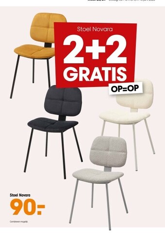 Kwantum Stoel novara aanbieding