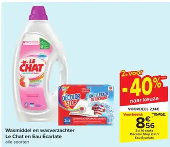 Wasmiddel en wasverzachter Le Chat en Eau Écarlate