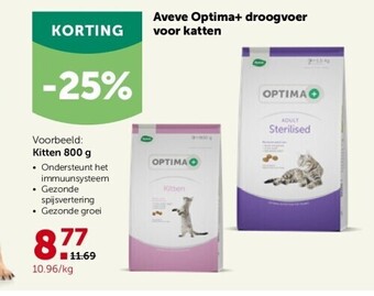 AVEVE Aveve optima+ droogvoer voor katten aanbieding
