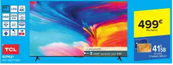 Carrefour TCL 65P631 per led-tv aanbieding