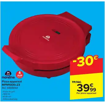 Carrefour mandine Pizza-apparaat aanbieding