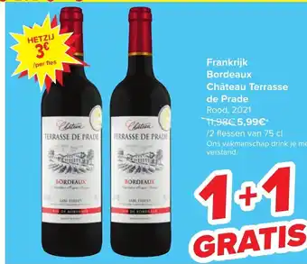 Carrefour Frankrijk Bordeaux Château Terrasse de Prade Rood, 2021 aanbieding