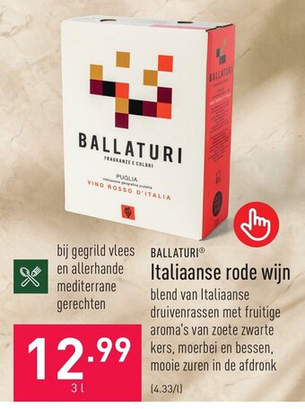 ALDI BALLATURI Italiaanse rode wijn 3L aanbieding