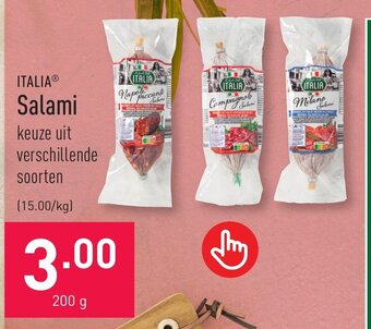 ALDI ITALIA Salami 200g aanbieding