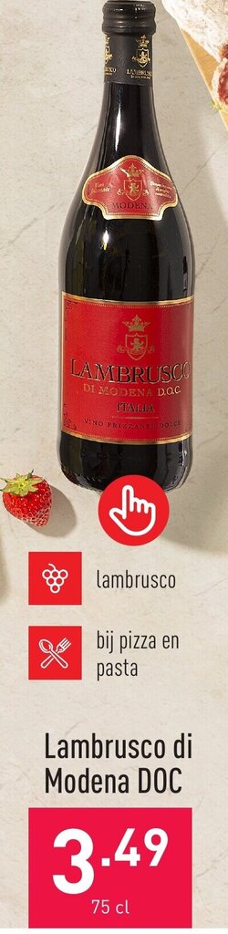 Lambrusco di Modena DOC 75 cl promotie bij ALDI
